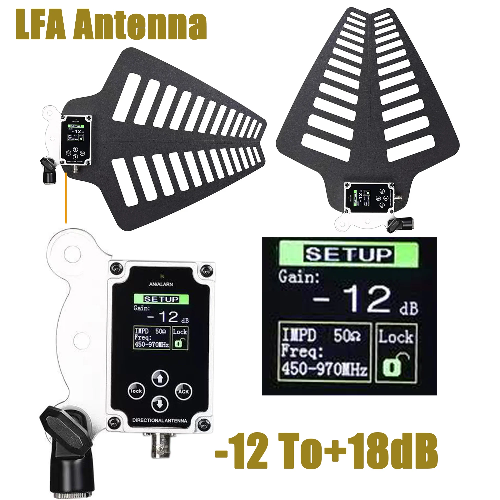 Leicozic New Active Antenna LFA 2Pcs UHF Antenna Directional Antena Para Microfone Sem Fio 450-970Mhz Distribuidor De Antena