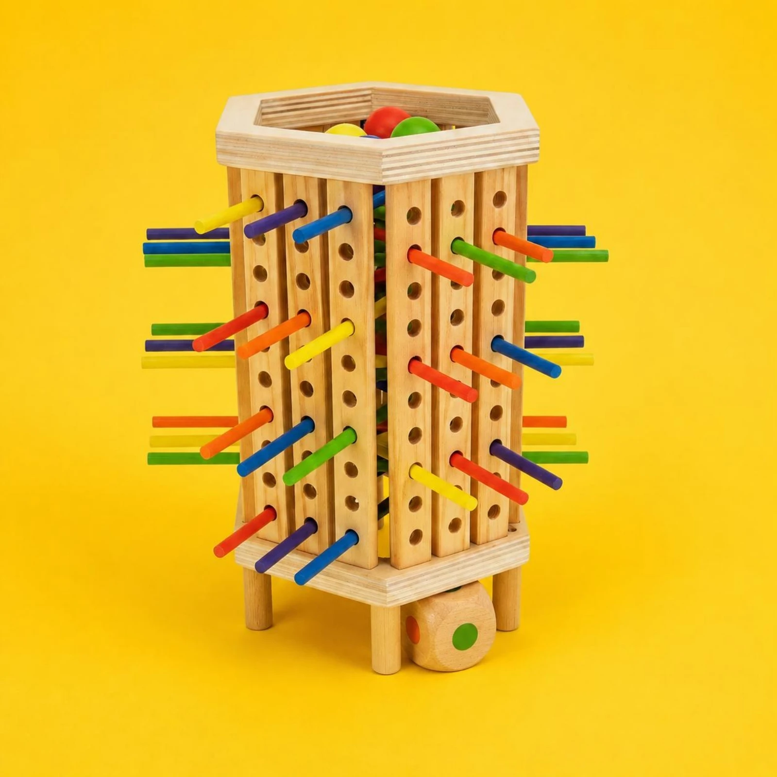 Stäbchen- und Würfelspiel Sech – Dice Tower Wooden Bewertung und Preis