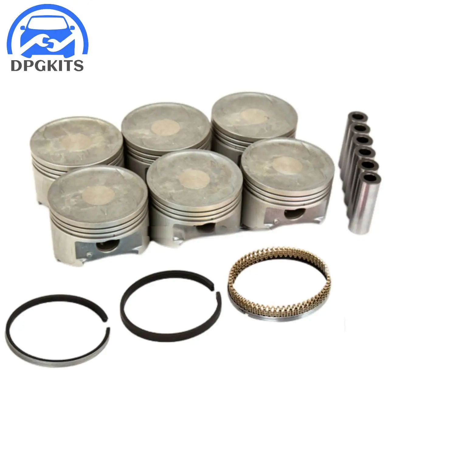 

6pcs Engine Piston &Rings Set For 2001-2002 Mitsubishi Montero 3.5L SOHC 6G74 MD308276 Excavator Accessories Parts Replacement