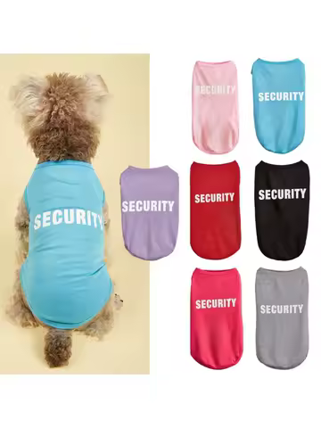 Cute Security Clothing for Dogs Summer Pet Clothes Vest for Small Dogs Chihuahua Yorkshire Puppy Cats Low Price Pets T-shirt