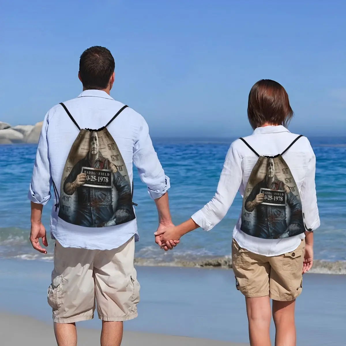 مخصص مايكل مايرز هالوين فيلم الرعب المسلسل القاتل الرباط حقيبة النساء الرجال خفيفة الوزن الرياضة الصالة الرياضية تخزين الظهر #6