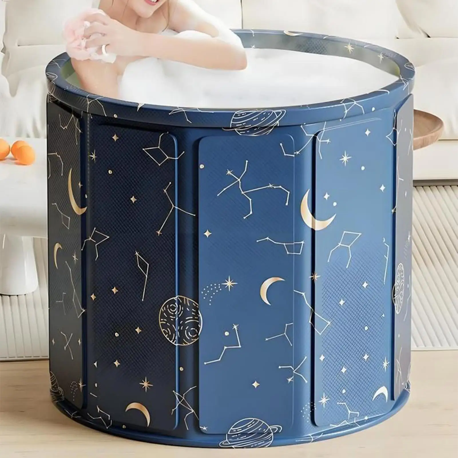 

Складная ванна для взрослых, утолщенная, с изоляцией, портативная, круглая, увеличенная, для душа, складное ведро для СПА в ванной