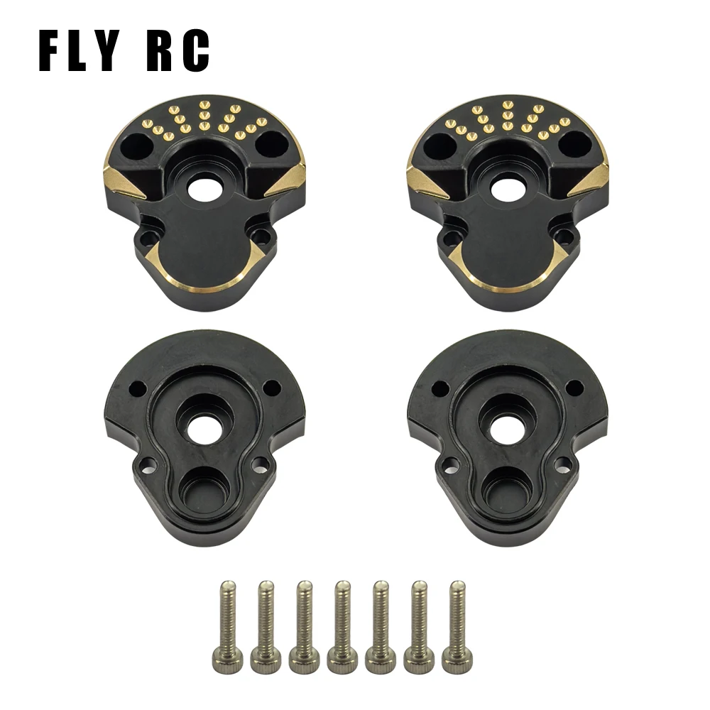 Redcat Ascent-18 Rc Car Upgrade Parts 44g Black Coating Brass Rear Outer Portal Housing Metal For Crawler Accessories 1/18 Scale