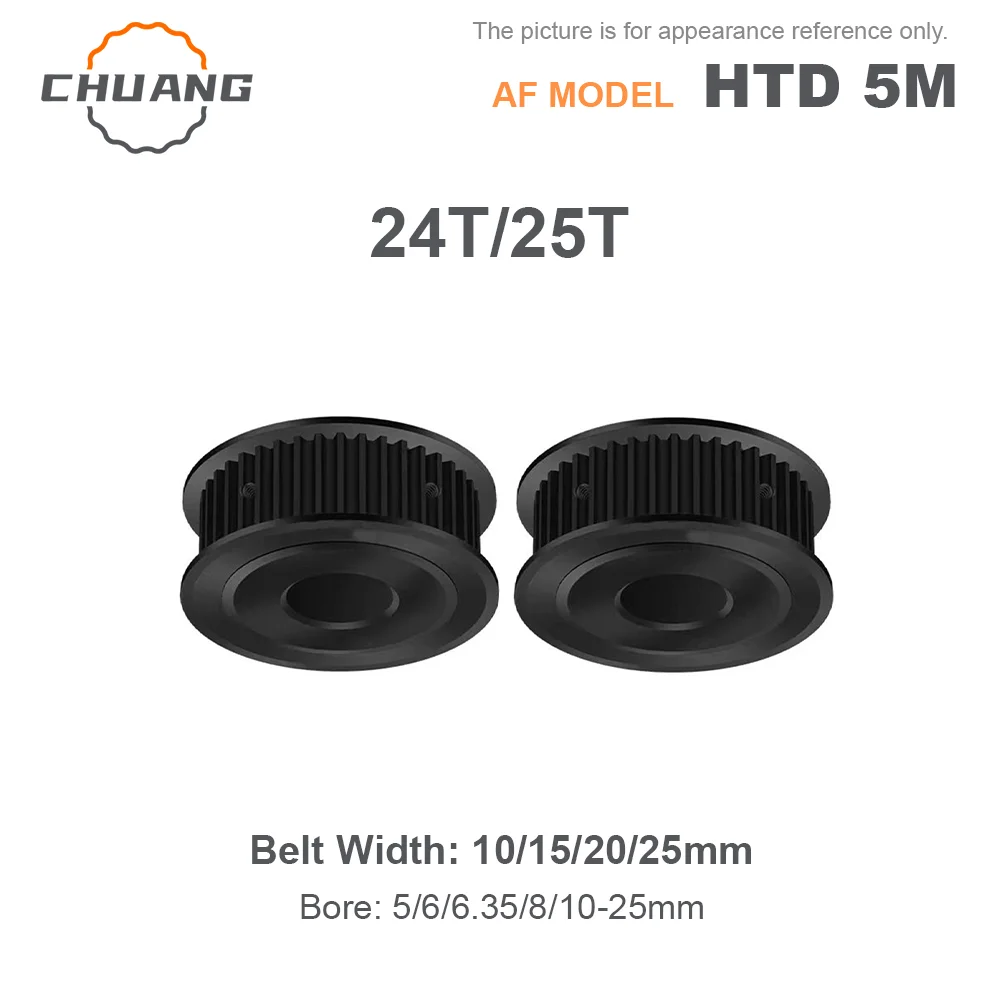 

Synchronous Pulley HTD5M 24T 25 Teeth 45 Steel Slot Width 10/15/20/25 Industrial Transmission Pulley AF 5M Timing Belt Pulley