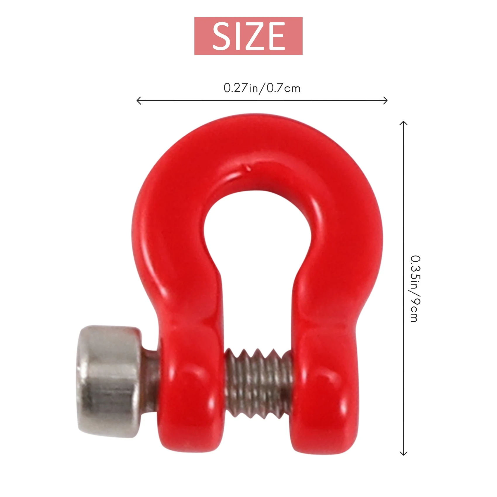 8 ชิ้นโลหะกันชน Trailer Hook Tow Shackle ตะขอกู้ภัยสําหรับ 1/24 RC Crawler รถ Axial SCX24 อะไหล่อัพเกรดอุปกรณ์เสริม