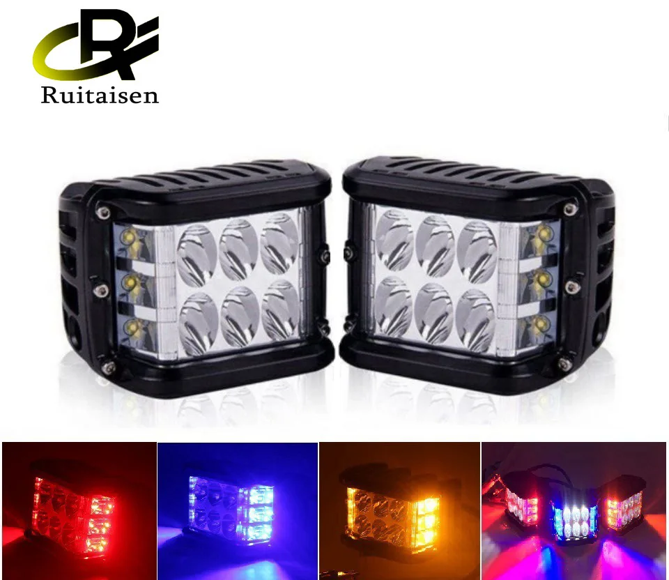 60W 45W LED Three-sided Luminous Work Light Side Luminous Daytime RunningLight Wrangler Spotlight Off-road Modification Light