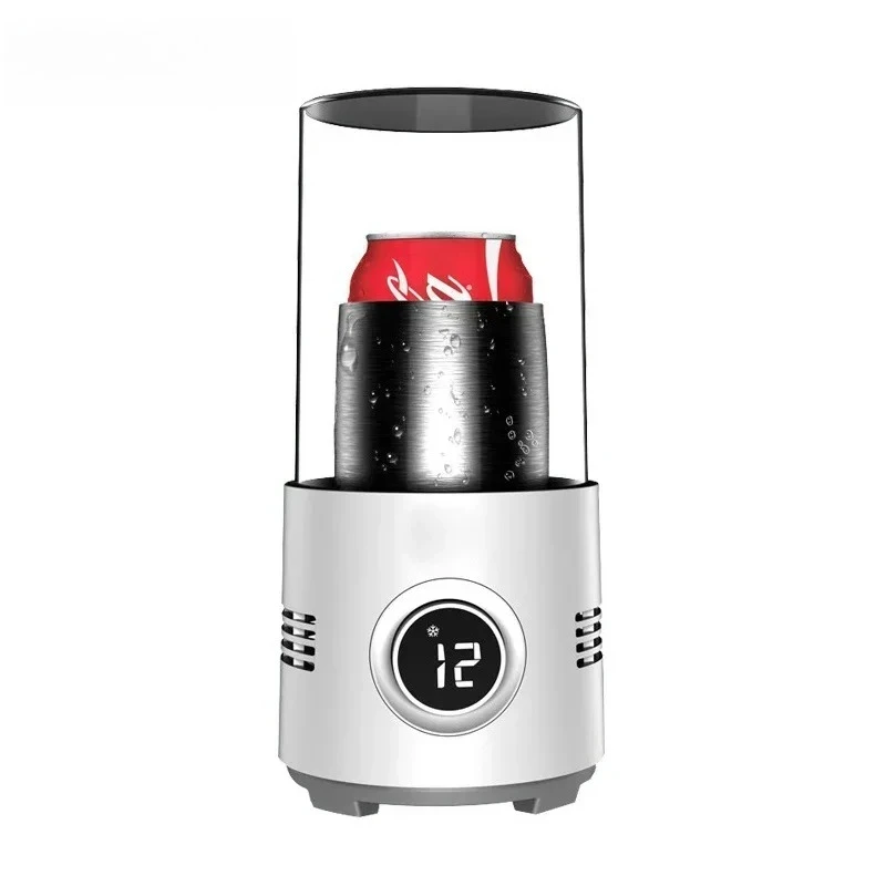 

New 2 In 1 Desktop Drinks Cup Cooler Coffee Mug Warmer for Milk Tea Beer Electric Heating Cooling Beverage Cup for Home Office