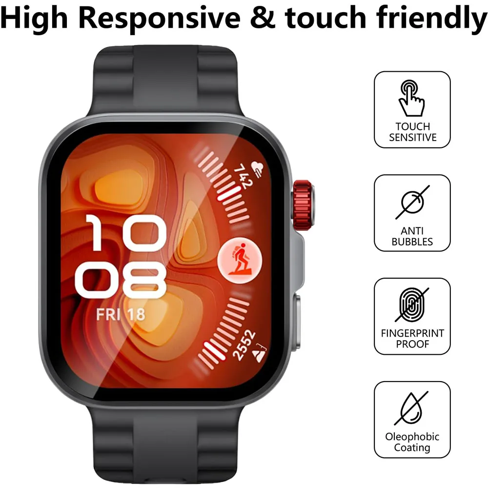 واقي شاشة منحني ثلاثي الأبعاد لساعة هواوي فيت 4 برو طبقة رقيقة واقية لساعة هواوي فيت 4 كامل فائق الدقة وليس زجاج 5 قطعة/الوحدة #6