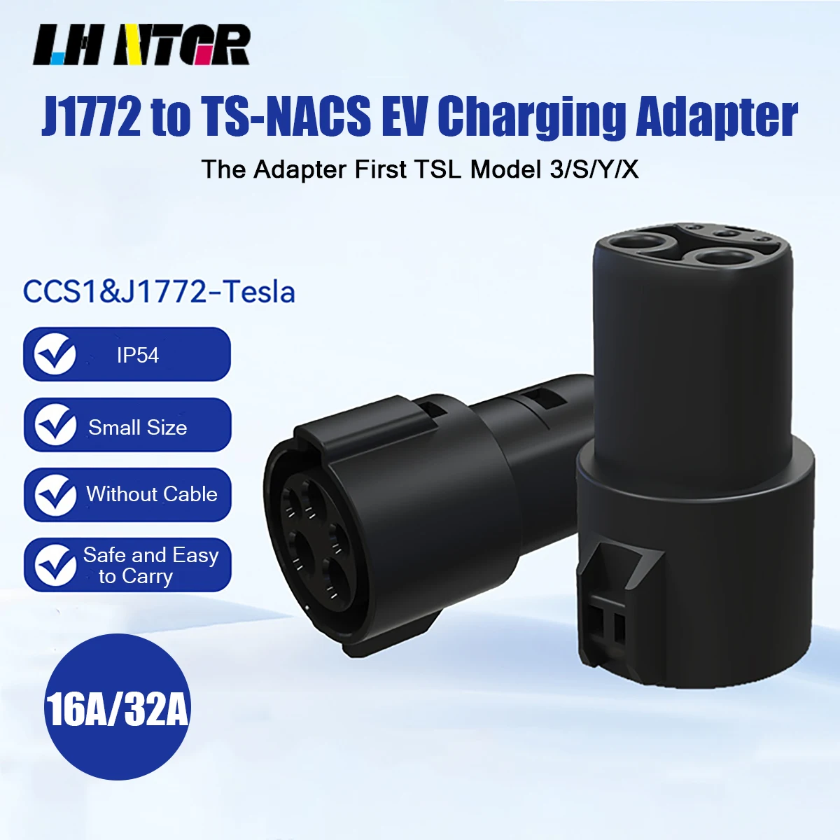 

EV Charger Adapter Type1 J1772 to Tesla TS-NACS Socket EVSE Conversion Socket for Electric Vehicle Car Tesla Model3/Y/S/X
