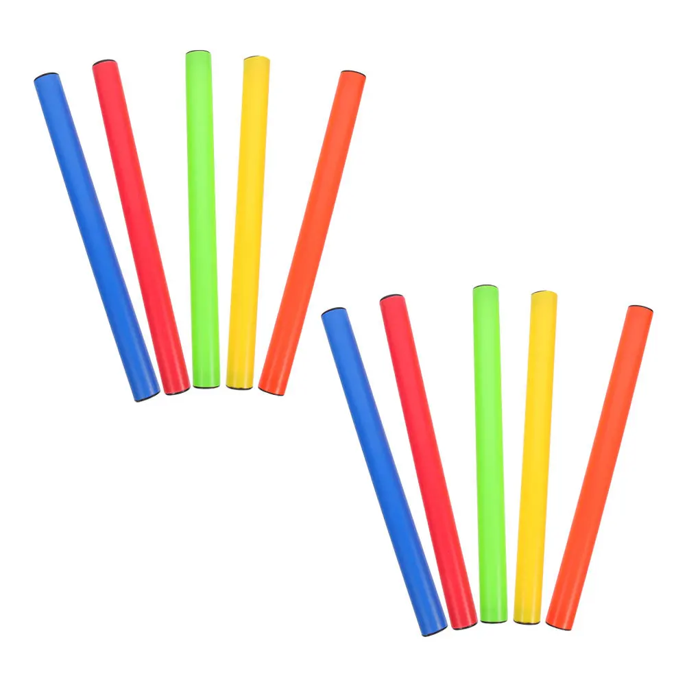 

10Pcs Ergonomic Grip Relay for School Competitions Lightweight Durable Race Running Outdoor Sports Race Stick
