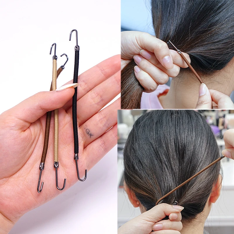 Latin Dance Hair Accessories Dance Hairstyle Fixed Rubber Band International Dance Competition Specific Coiled Hair with Hook