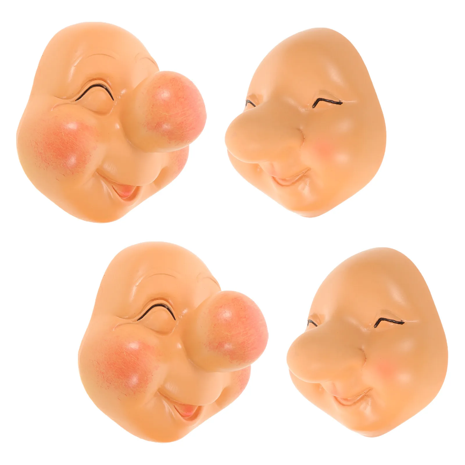 

4Pcs Gnome Facial Accessories Resin Craft Face for Gnomes with Detailed Expression DIY Dwarf Decoration Easter Valentines Gnome