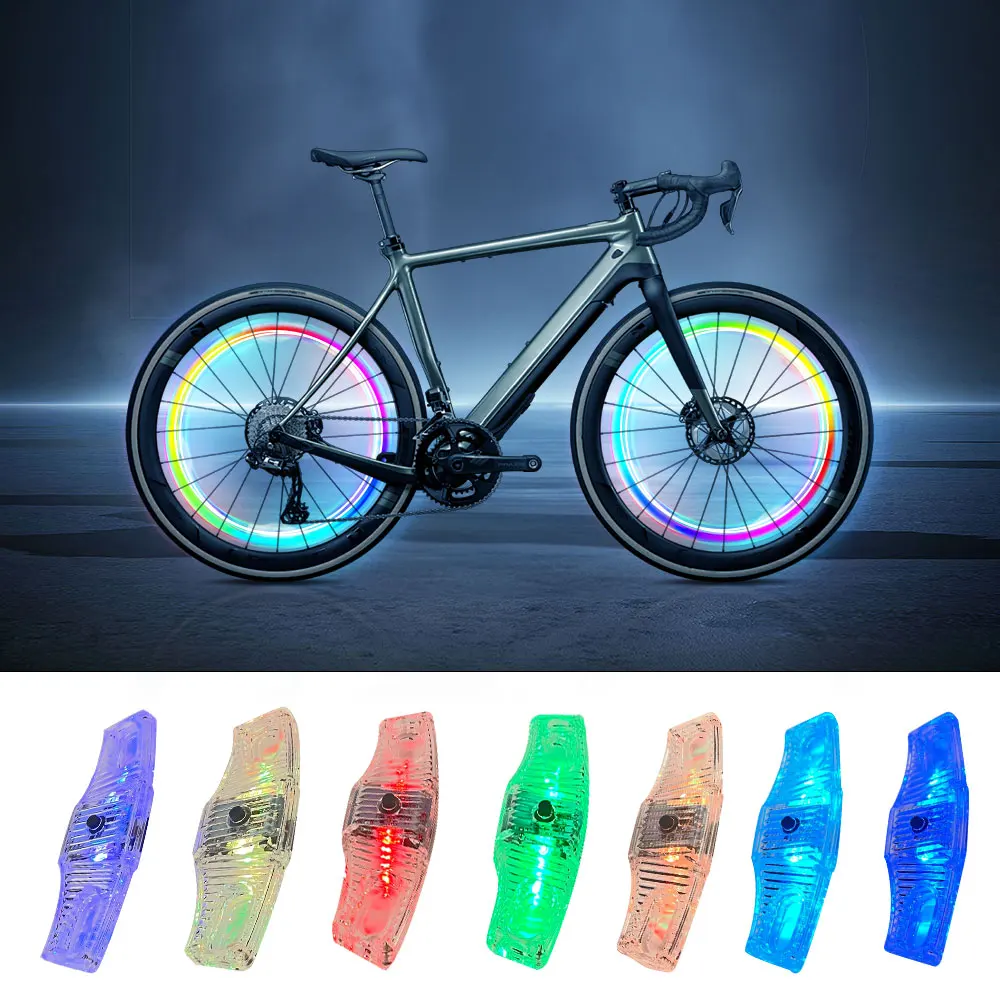 Bicycle Wheel Light 20 Mode Battery Powered Rechargeable Waterproof Bike Wheel Spoke Light Easy Installation Ideal for Road Bike