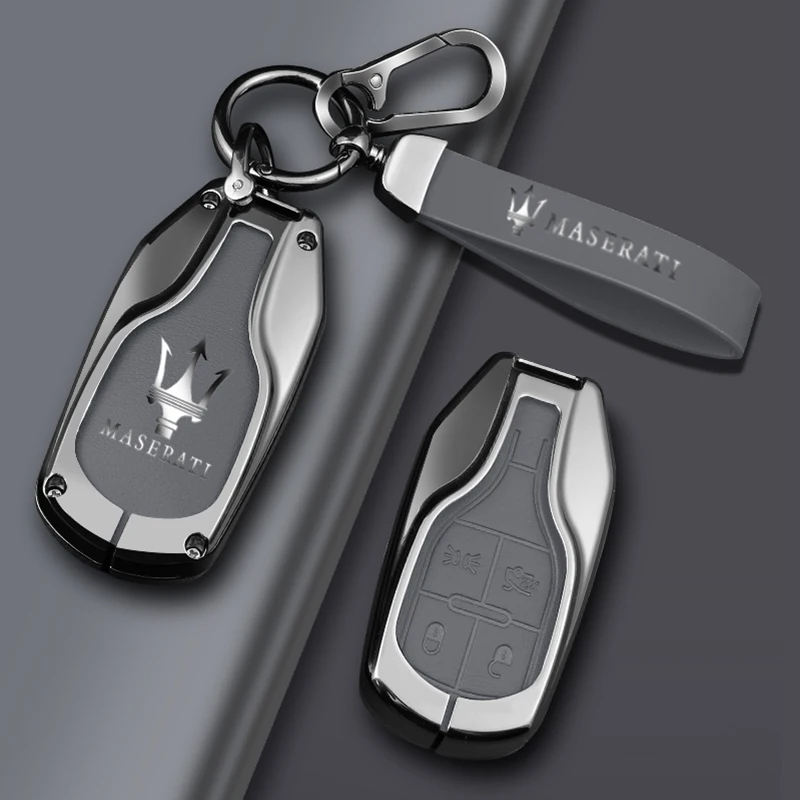 Para Maserati Ghibli GT Levante Quattroporte Grecale Alcantara aleación de Zinc funda para llave de coche carcasa remota para accesorios de coche