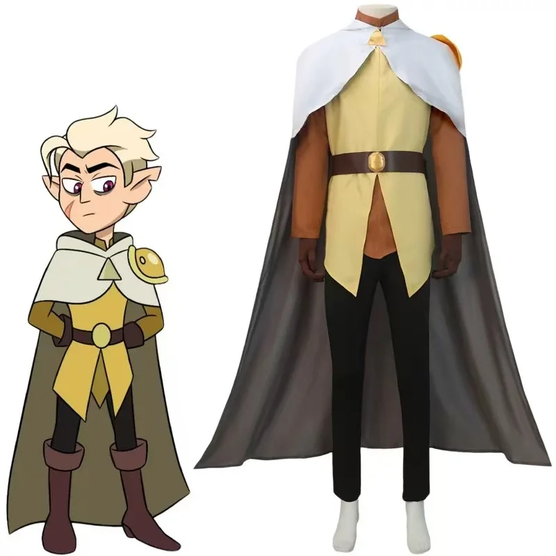 

Anime The Owl House3 TOH Luz Hunter Cosplay Costume Hunter Cloak Shawl Outfit Golden Guard Costume Cloak Outfit Halloween Suit