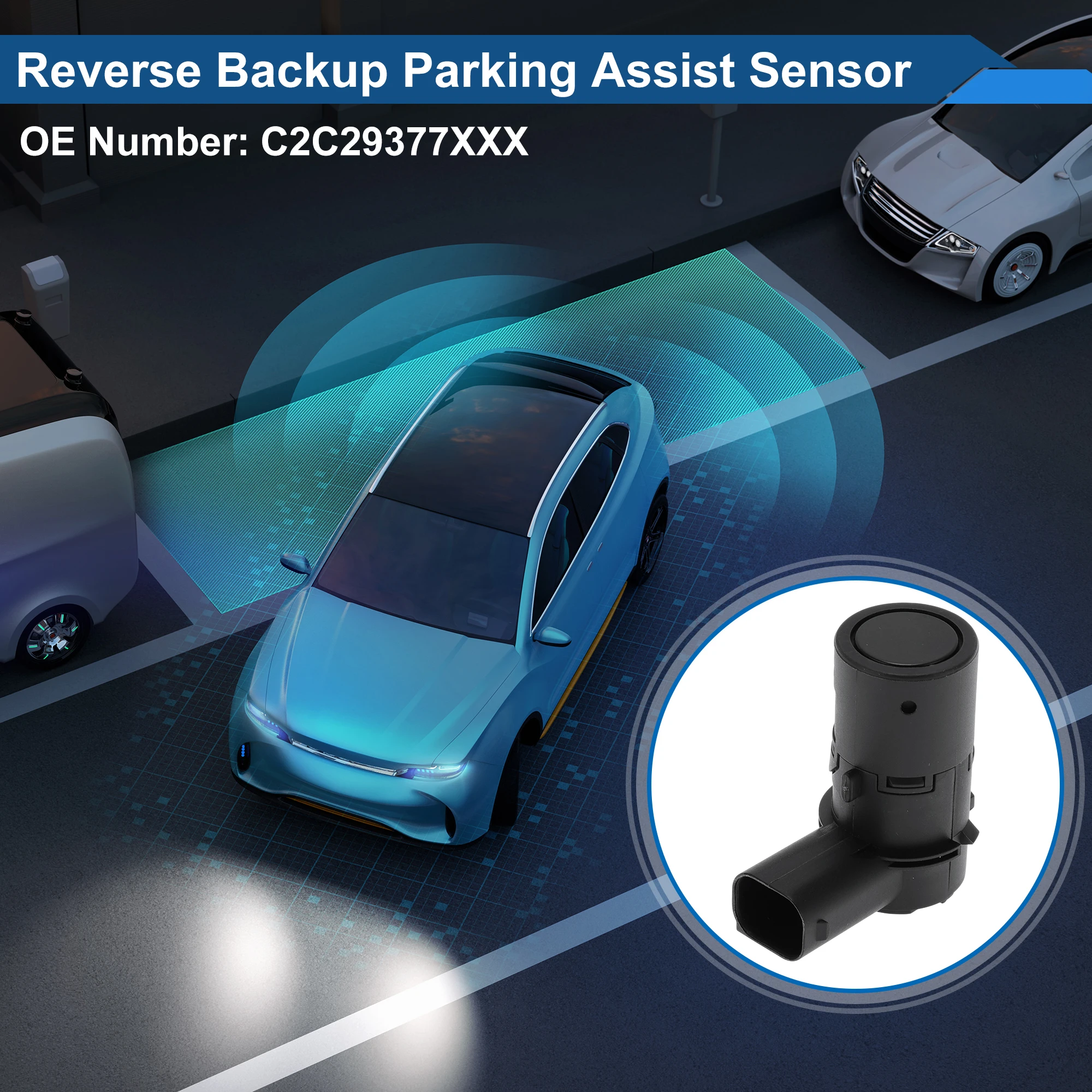 UXCELL No.C2C29377XXX Reverse Backup Parking Sensor for JAGUAR XJ Saloon 03-09 Black