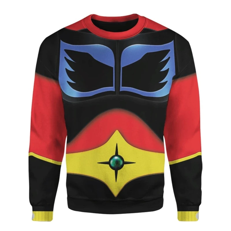 New Anime Mazinger Z 3D Printed Men\'s Sweater Summer Unisex Casual Harajuku Style Long Sleeve Tops Boys Girls Y2k Sweatshirts