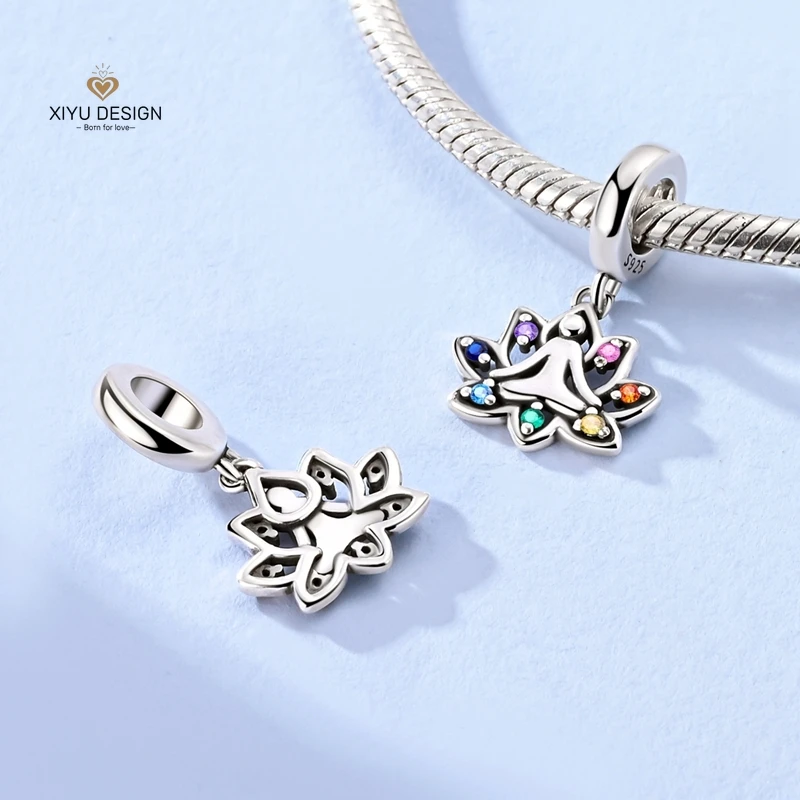 925Sterling Silver Sport Charm Basketball Football Badminton Boxing Bead Pendant Fit DIY Bracelet Jewelry Making for Women Gift view 5