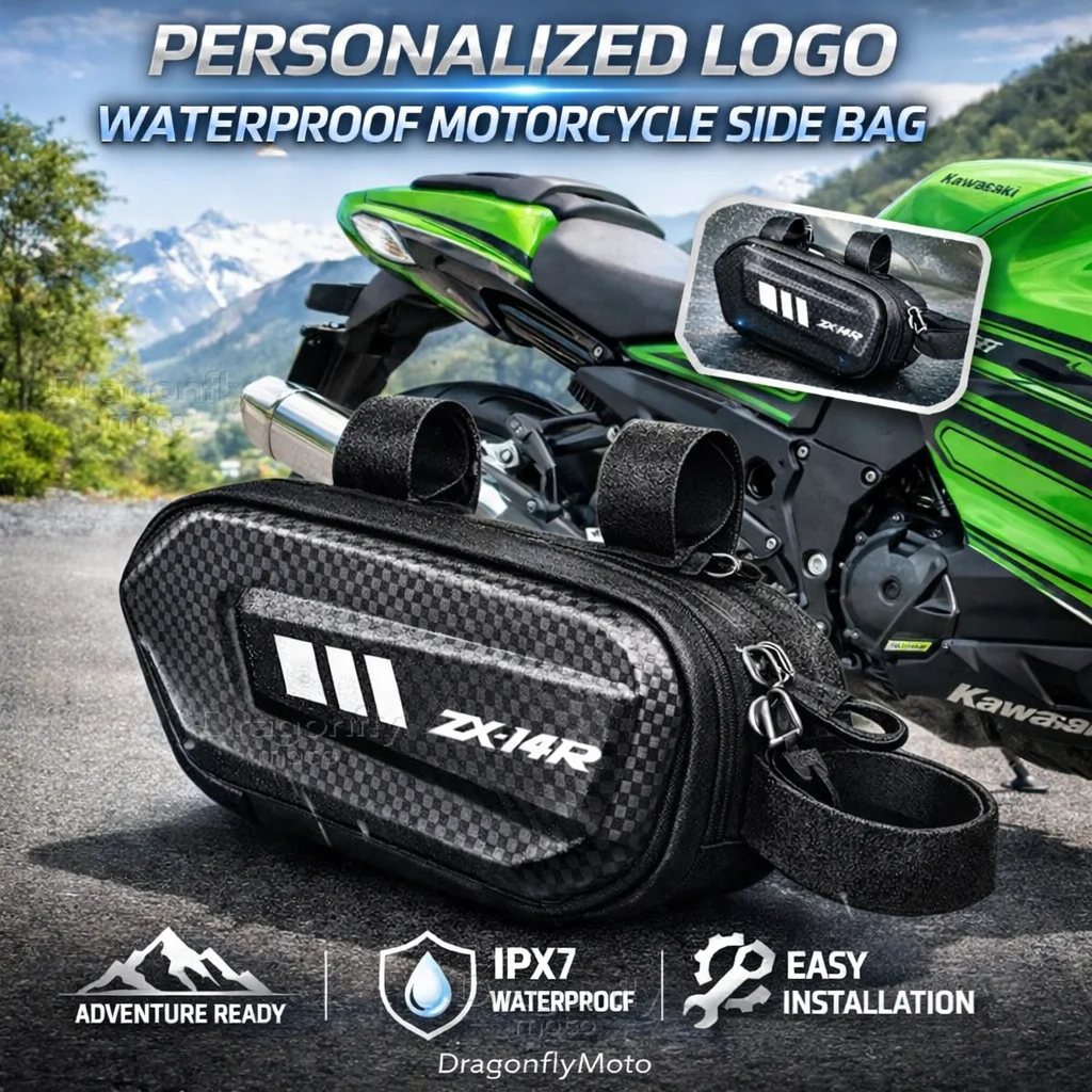 

Для мотоциклов Kawasaki ZX14R ZX14 R 2006-2017: Боковая сумка с индивидуальным логотипом, водонепроницаемая, жесткий корпус, кофр-седельная сумка