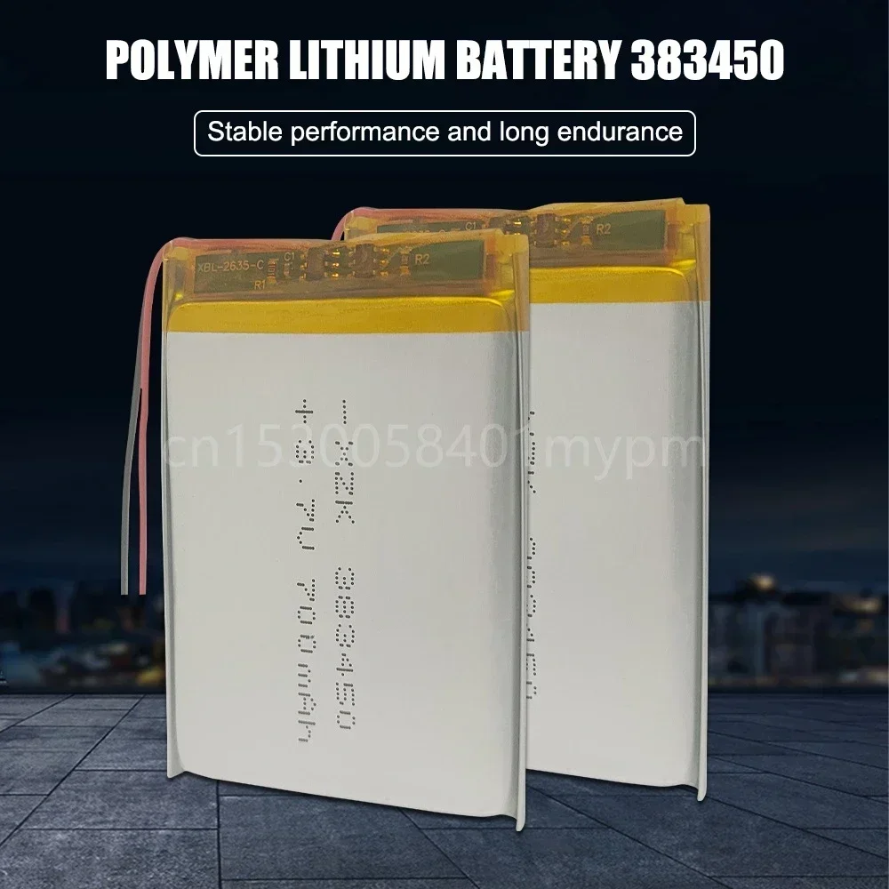 383450 403450   3.7V 700mAh แบตเตอรี่ลิเธียมโพลิเมอร์แบบชาร์จไฟได้สําหรับ MP3 MP4 GPS ของเล่นปากกาบันทึก Power Bank ชุดหูฟังบลูทูธ