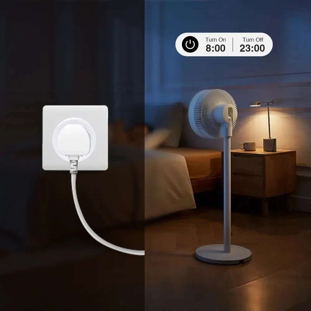 MiBoxer SWE01/SWK01 WiFi Smart Plug Max 16A Power Monitor Timing Function Works With Tuya Smart Life APP Alexa Google Home Voice