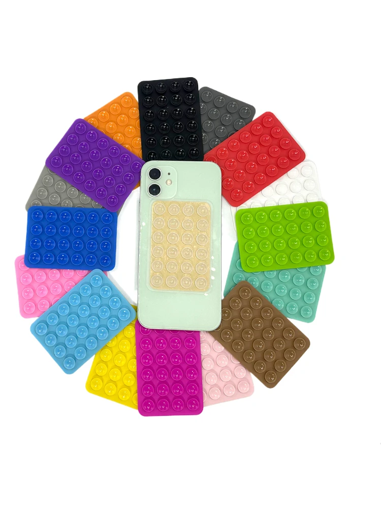Silicone World Square Silicone Mobile Phone Fixing Suction Cup Car Mounted Bracket Phone Case Universal Anti Slip Suction Cup - Detail 1