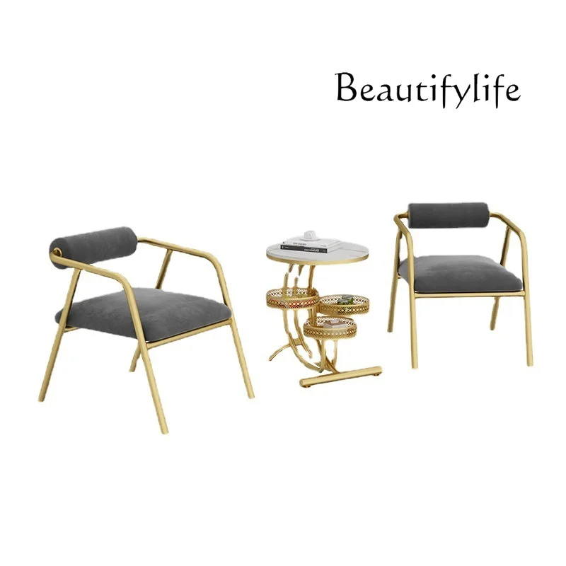 Balcony Small tea table Shelf with storage tray Combination Round living room Balcony Bedroom Home fashion