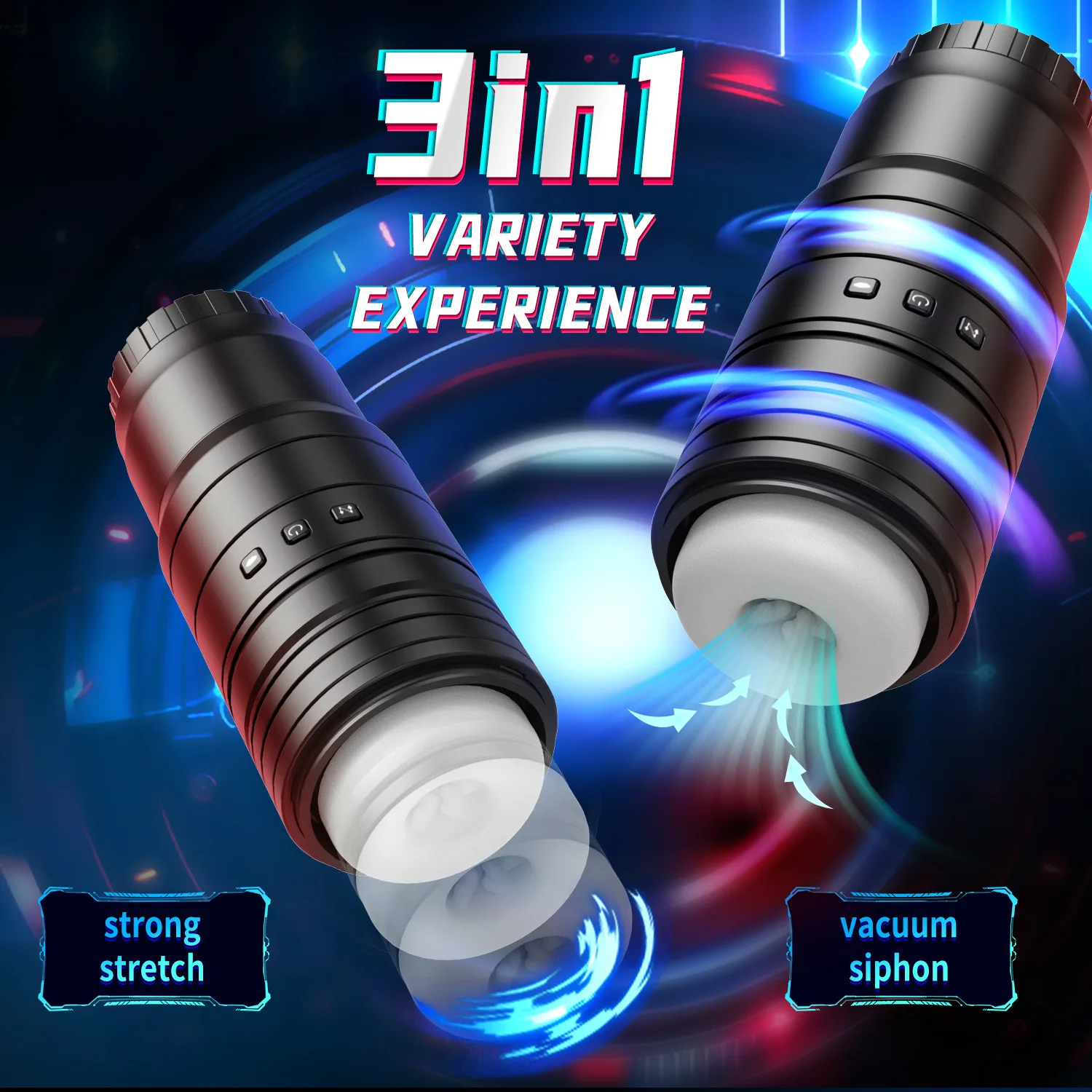 Photography Girl Model Airplane Cup Extension Vibrating Sound Emitting Sucking Self-Pleasuring Device Male Sex Toys GIET - view 2