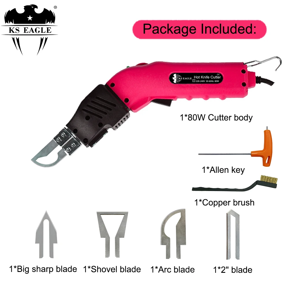 

KS EAGLE Electric Hot Knife Heat Sealer Rope Cutter Fabric Foam Cutter Hand Held Potable Electric Tools Knife Multiple Cutter