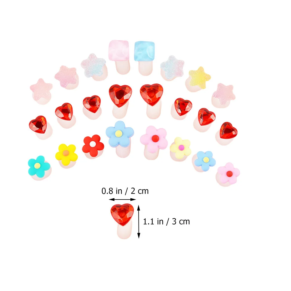 24Pcs Decorative Silicone Toe Separators Pedicure Tool Reusable Flower Comfortable Nail Polish Application