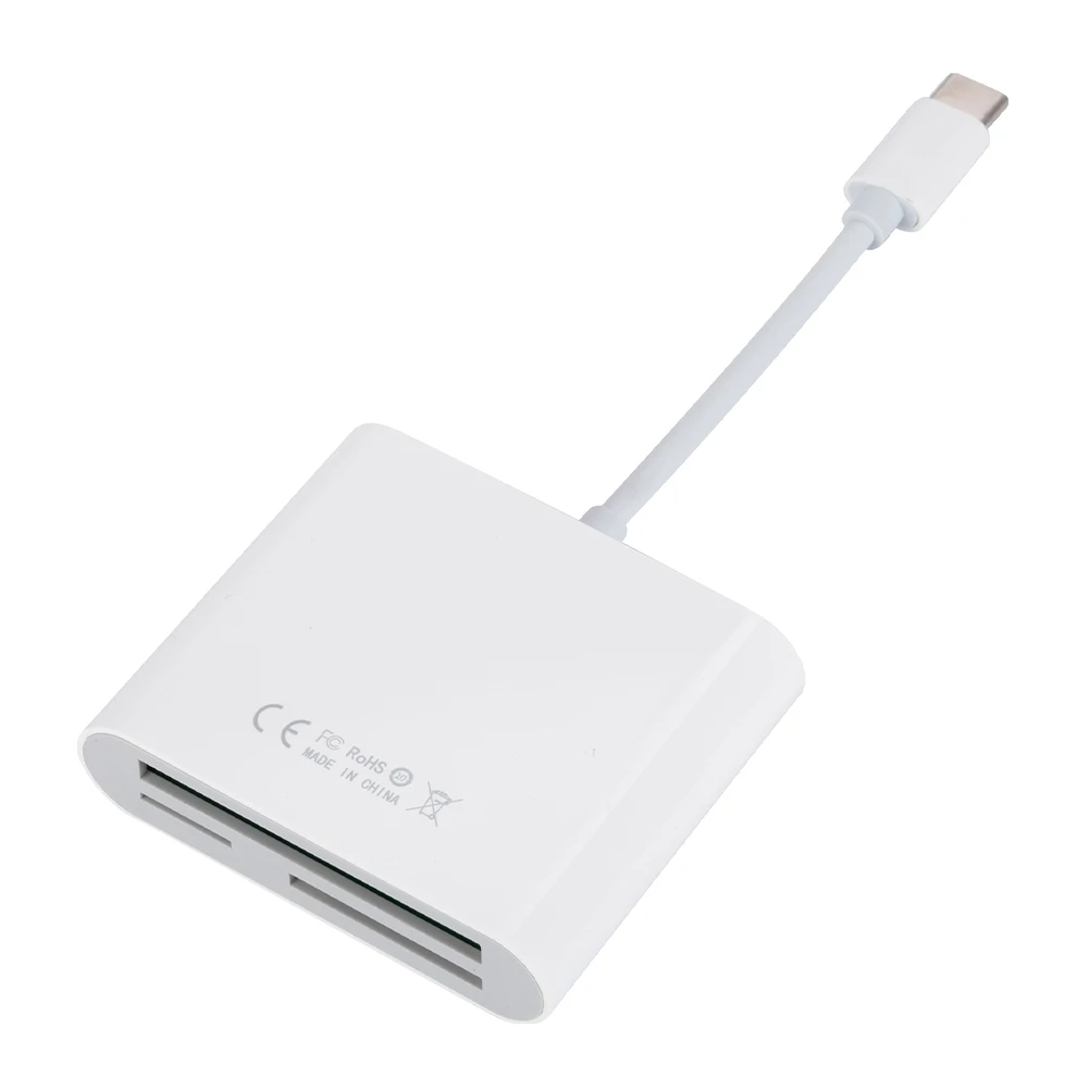 Adaptador de tarjeta SD 3 en 1 Tipo C a CF/SD/TF, lector de tarjetas de memoria CF SD TF, lector de tarjetas de cámara compacto para iPad iPhone 15