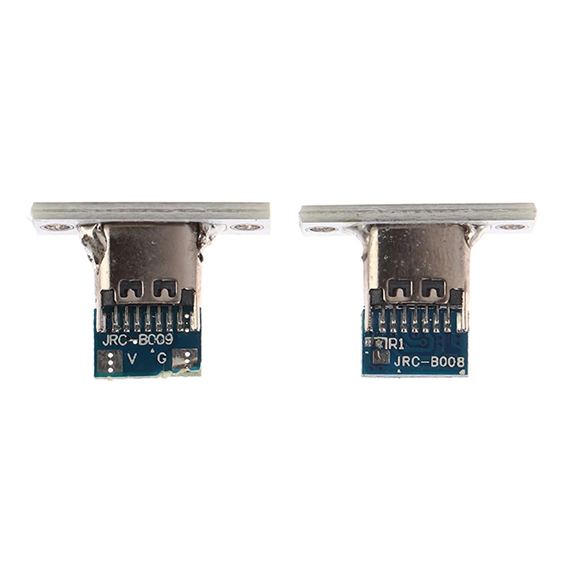* Wholesale 10pcs USB 3.1 Type C Socket Fixing Plate Type-C USB Jack 3.1 Type-C 2Pin 4Pin Female Connector Jack Charging Port