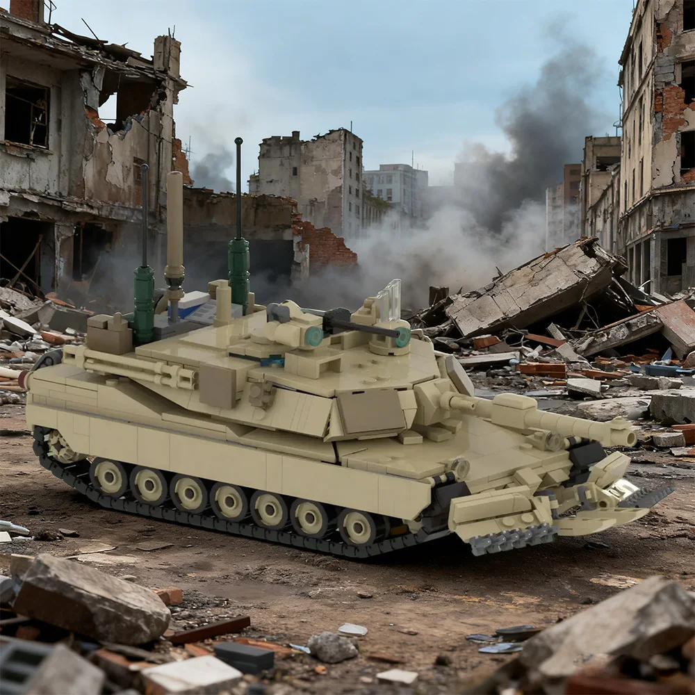 

Конструктор Gobricks MOC M1A2 Abrams: Модель танка M1A2 Abrams (США), развивающая игрушка для сборки, подарок для детей, DIY