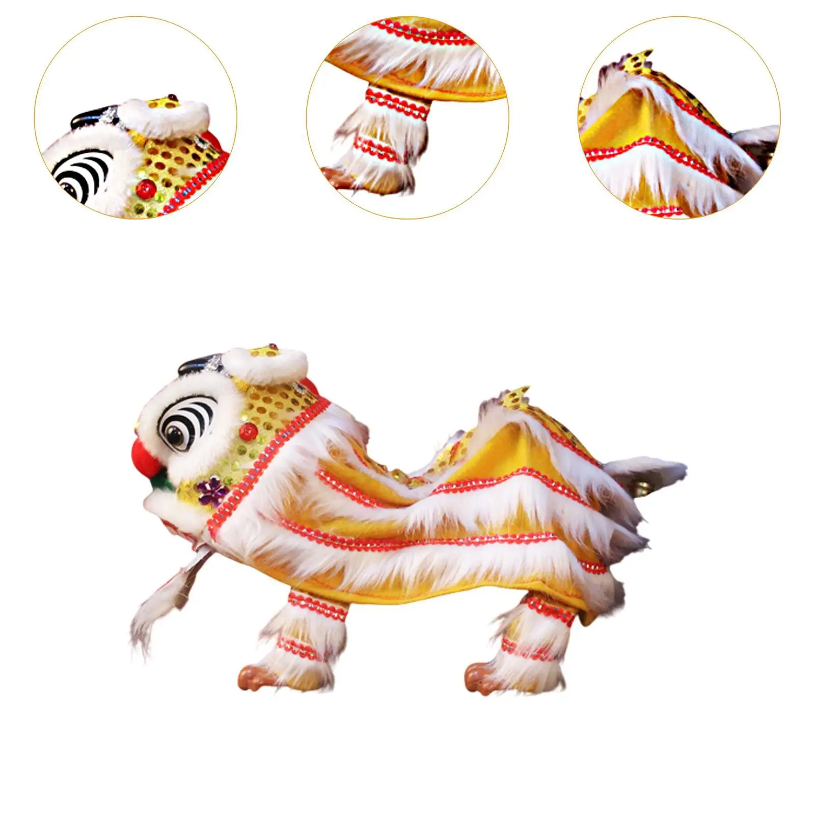 Handpuppe mit Schnüren und Stab, chinesische Marionette, Löwenspielzeug, asiatische Figur, Puppe für Löwentanzliebhaber, Kinder, Partys, Erwachsene