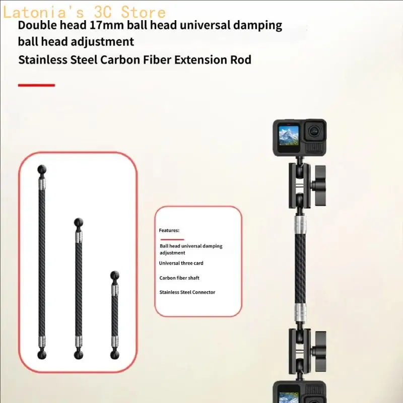 Hochfeste 12-mm-Kohlefaserstangen mit Edelstahlgelenken für Sportkameras X3UB – Detail 7