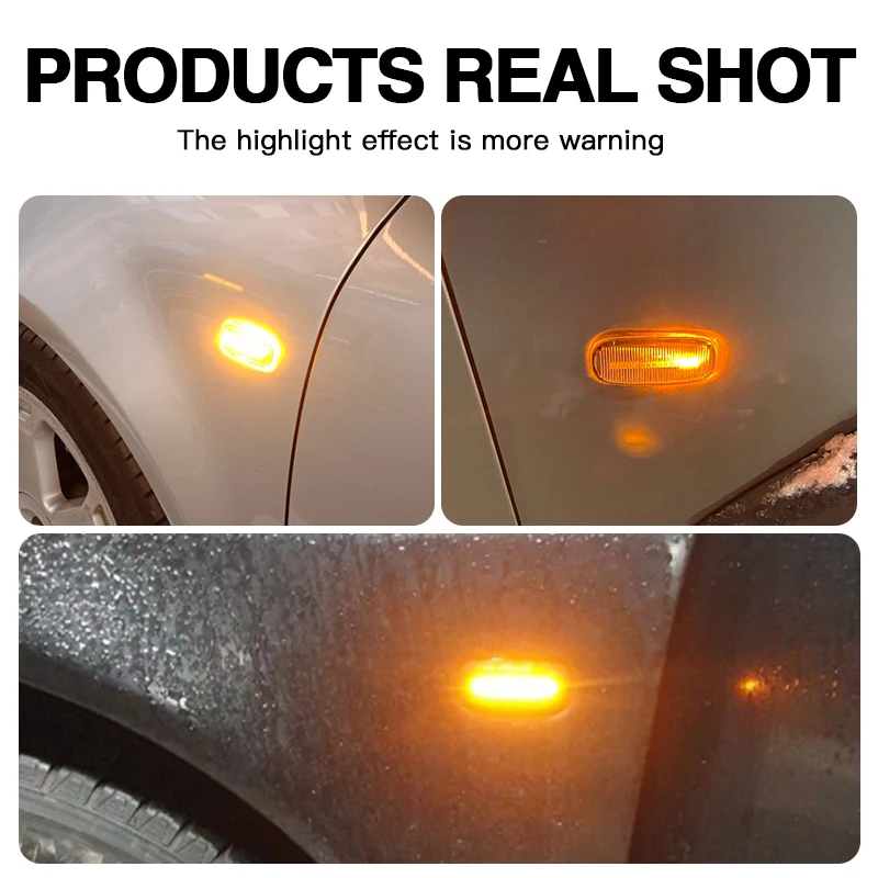 2PCS 12V Canbus For Audi A2 A3 8L A4 B5 A6 4B C5 A8 4D TT 8N LED Dynamic Side Marker Turn Signal Light Sequential Blinker Light view 2