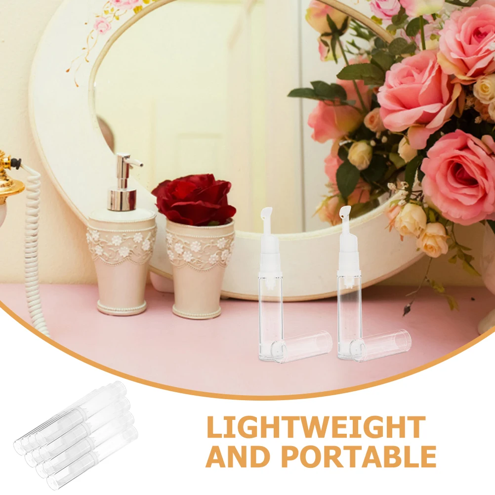 

12Pcs Duckbill Foundation Travel Bottle Airless Pump Containers Transparent Lightweight Portable Refillable Liquid