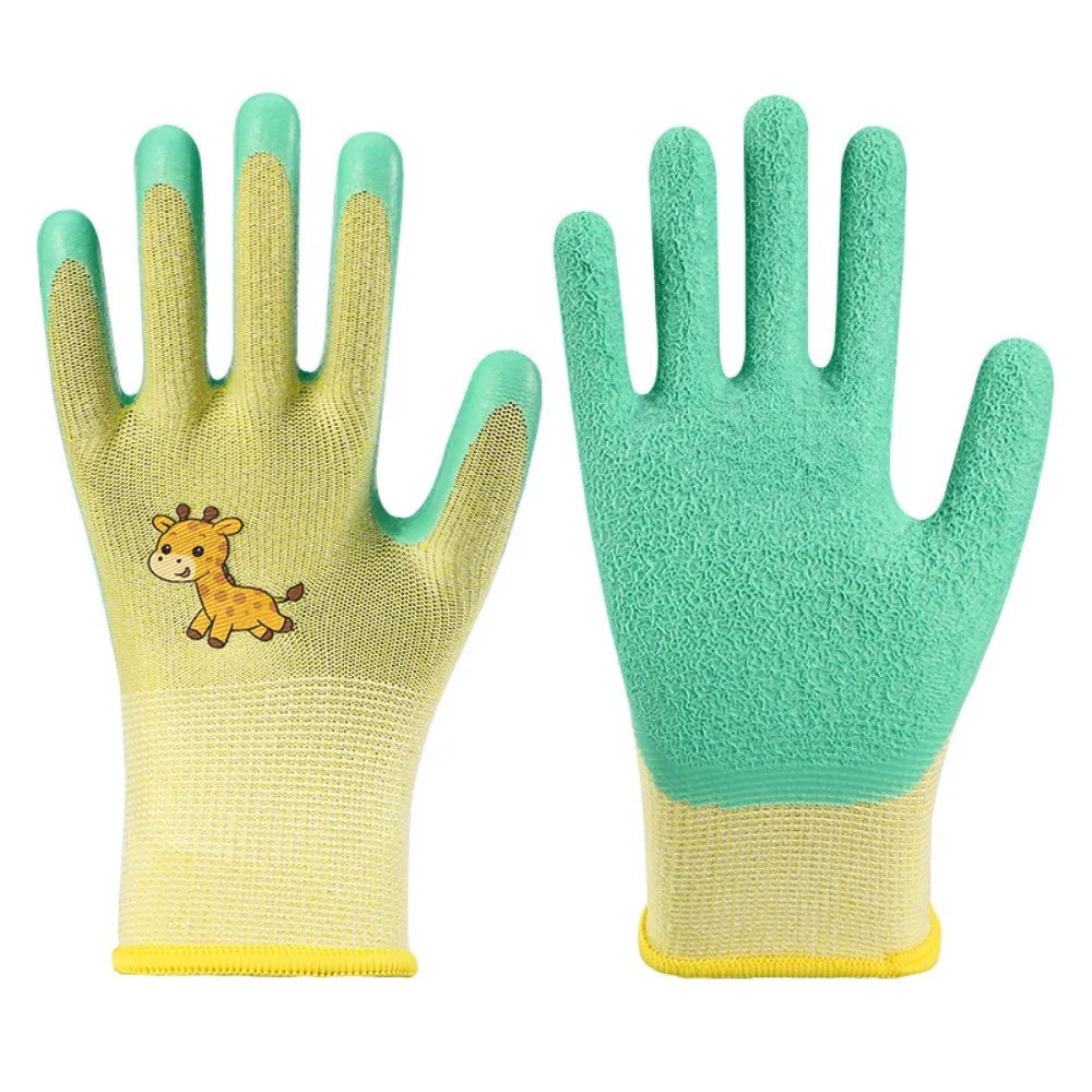 Waterproof Beach Gloves Non-Slip Cartoon Animal Pattern Children Protective Glove Wear Resistant Puncture-resistant Work Gloves