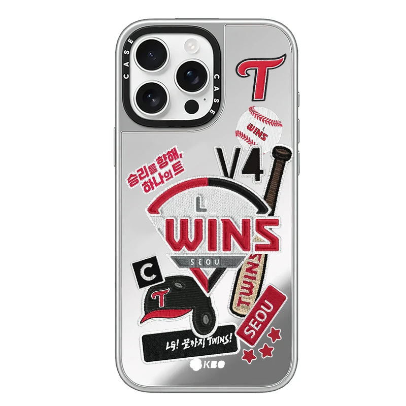 حافظة هاتف بإطار فضي لفريق البيسبول على الطراز الكوري مع MagSafe لهاتف iPhone 17 16 14 13 15 Pro Max Plus Air Fashion