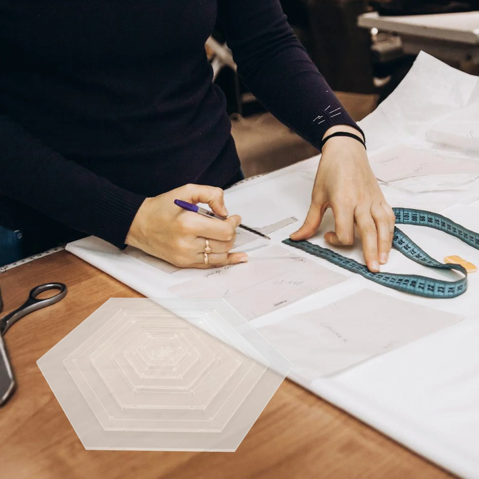 

6Pcs Quilting Template Patchwork Acrylic Sturdy Sewing Stencil for Embroidery DIY Craft Quilt Rulers for Quilting Templates