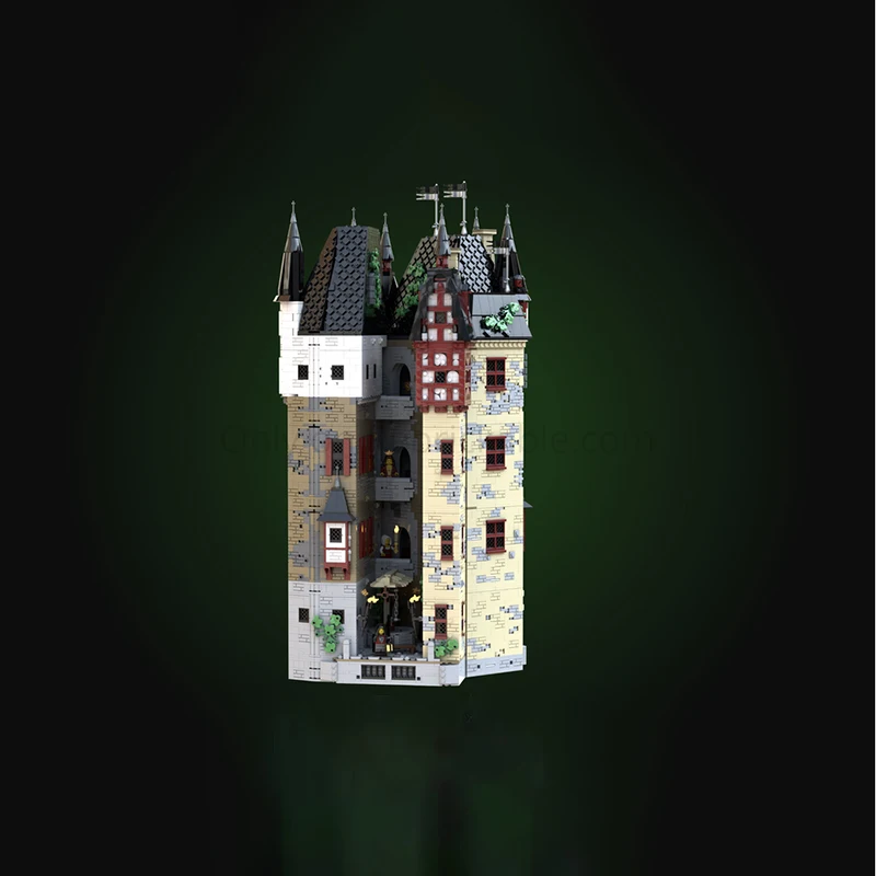 Prachtig nieuw product MOC-bouwstenen Middeleeuwse architectuur Modeltechnologie Modulair kinderspeelgoed Cadeau DIY-montageset