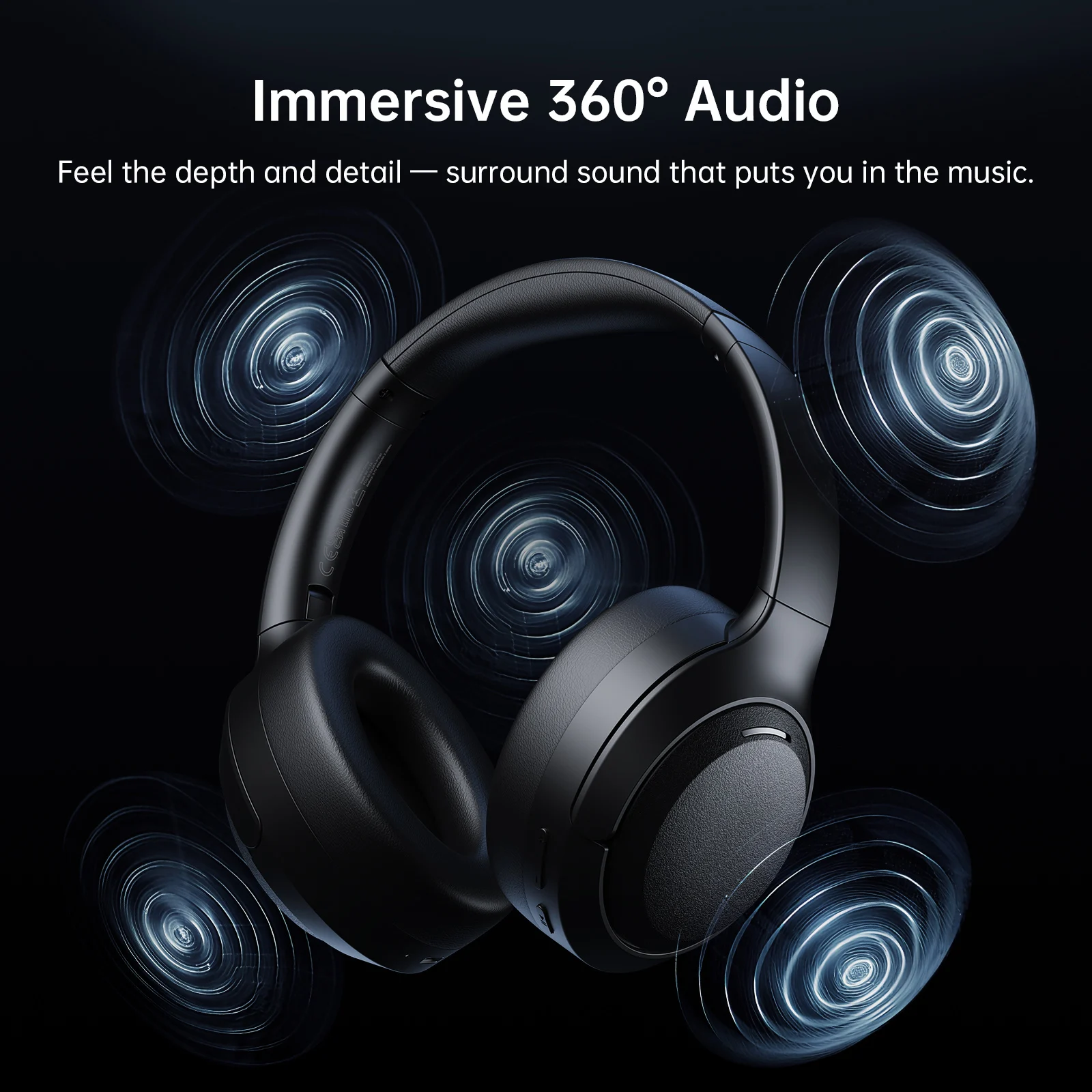 Oneodio EKSA P300 ANC Kabellose Kopfhörer Bluetooth 5.4 Aktive Geräuschunterdrückung über dem Ohr Hochauflösendes HiFi-Headset mit AI ENC-Mikrofon 100H – Detail 8