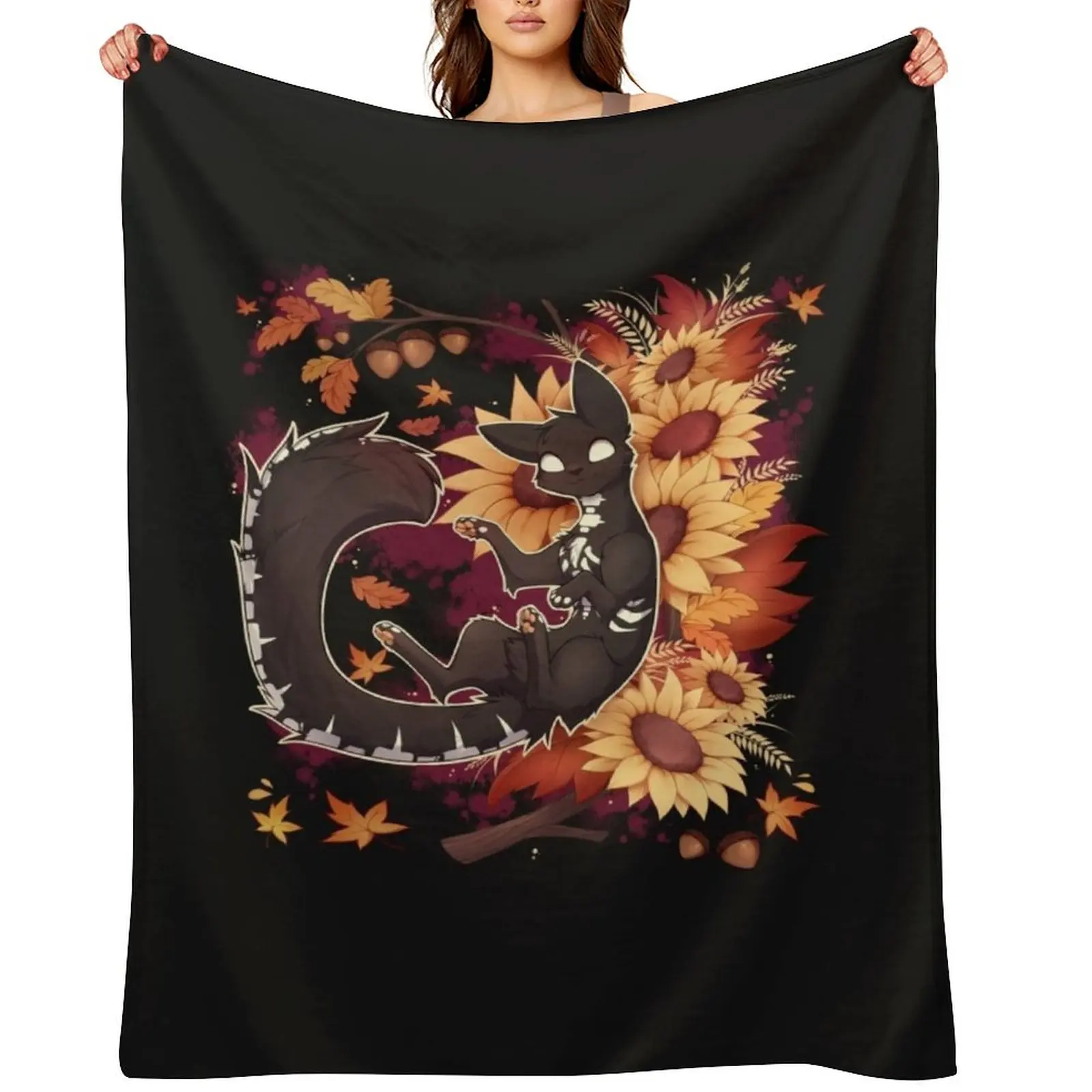 

Spooky Season Cat Throw Blanket Luxury Brand for babies Hair Thermals For Travel Blankets