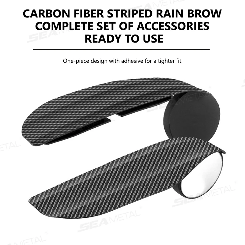 BLALION سيارة مرآة الرؤية الخلفية محدبة غير نافذ للمطر زاوية واسعة العمياء مرآة المطر درع دوران حر وقوف السيارات مرآة مساعدة #6