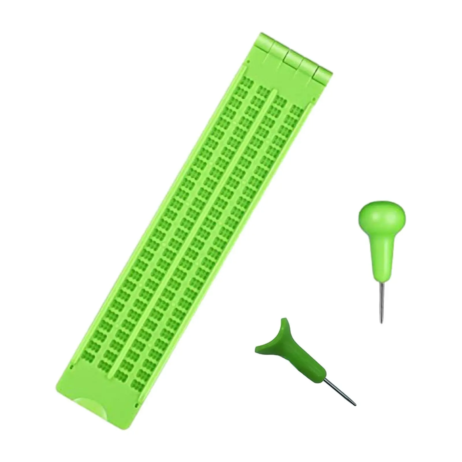 Braille Board Convenient Practical Lightweight Sturdy Includes Two Styluses Educational Tool for Home Beginners Men Women School