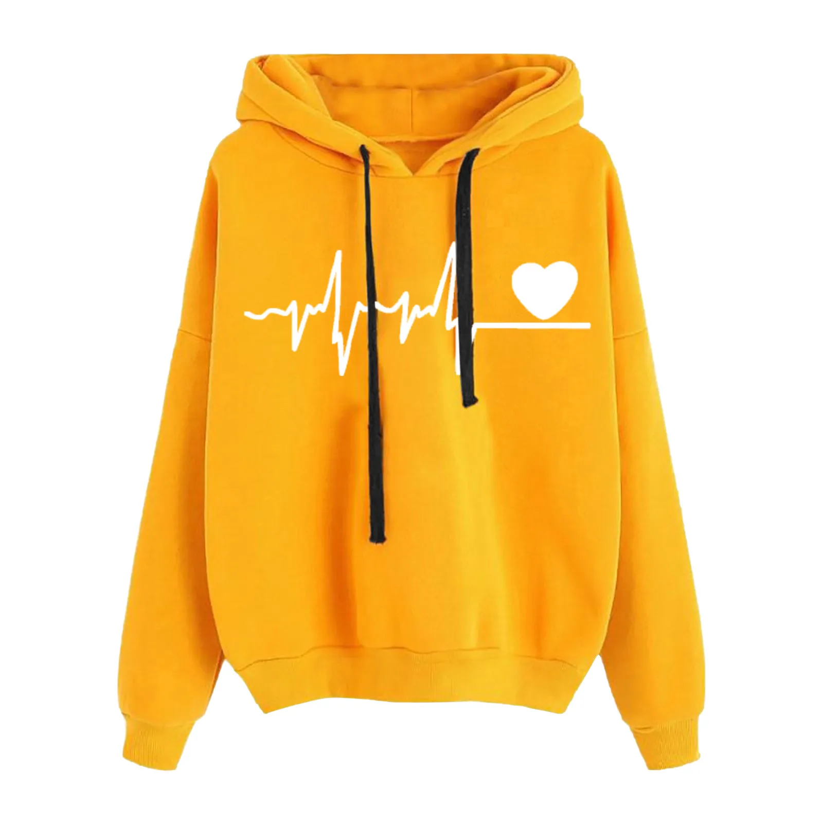 Women's Print Hoodie Sweatshirt Drawstring Thick Slouchy Blouse Top Oversized Hoodie Autumn Hoodies Hooded