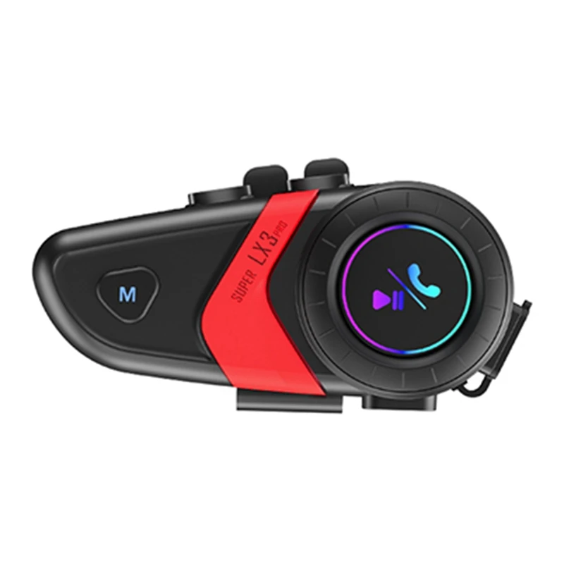 LX3PRO Zestaw słuchawkowy do kasku motocyklowego Domofon Kask Bluetooth Wodoodporny bezprzewodowy zestaw słuchawkowy stereo Obsługuje asystent głosowy Trwały