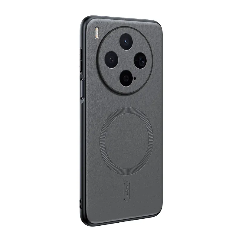 Für VIVO X300: Magnetische Lederhülle mit Schutzfunktion, Anti-Fingerabdruck, rutschfest, aus PC+TPU. – Detail 1