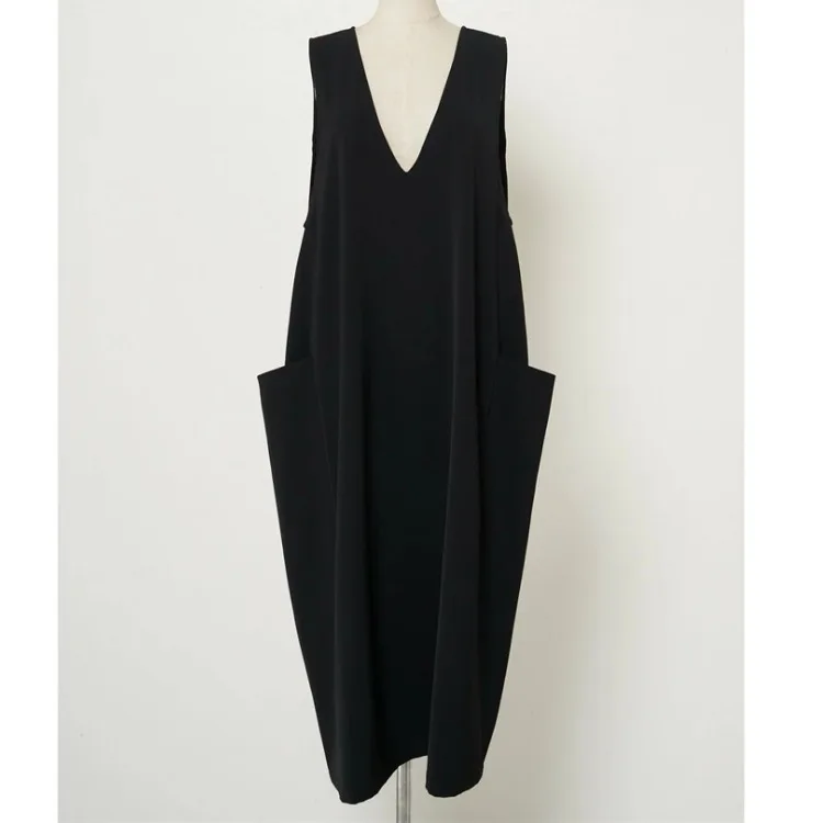 Losse Grote Maat Bla V-ne ketl Svel Dr Eenvoudige Koreaanse Sle Pendelen Polyestervezel Zomer Lange Dr