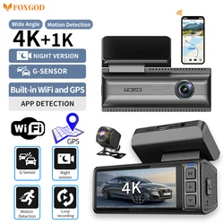 Ultra True 4K 24h Parking Monitor WiFi Dual Lens Dash Cam For Car Dvr DashCam Driving Recorder Night Vision G-Sensor Tachograph